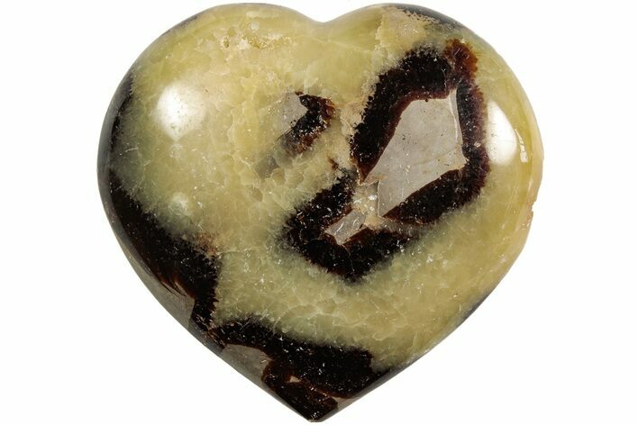 Polished Septarian Heart - Madagascar #205375